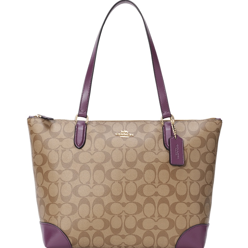 COACH 女士拉链单肩托特包 F29208 29x25x10CM