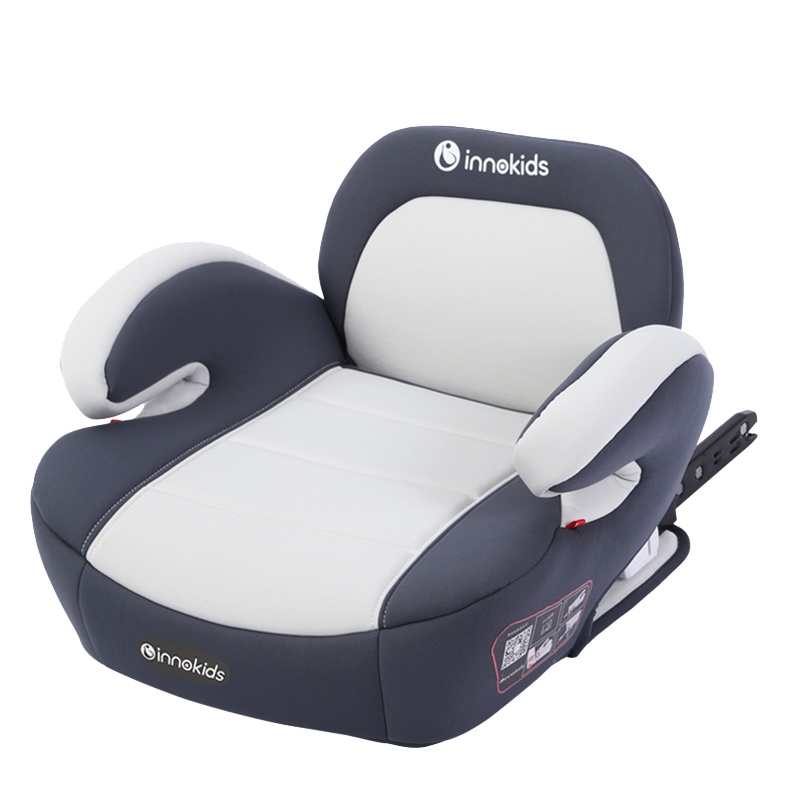 innokids 汽车用儿童安全座椅增高垫3-12岁宝宝坐垫车载便携式坐垫ISOFIX硬接口 魔力灰