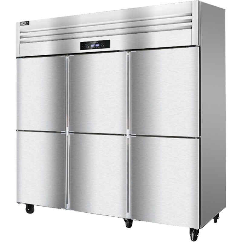 圣托(Shentop)厨房冰柜立式冷冻柜 酒店饭店六门冰箱商用 不锈钢全冷冻保鲜展示柜 STLN-GD36