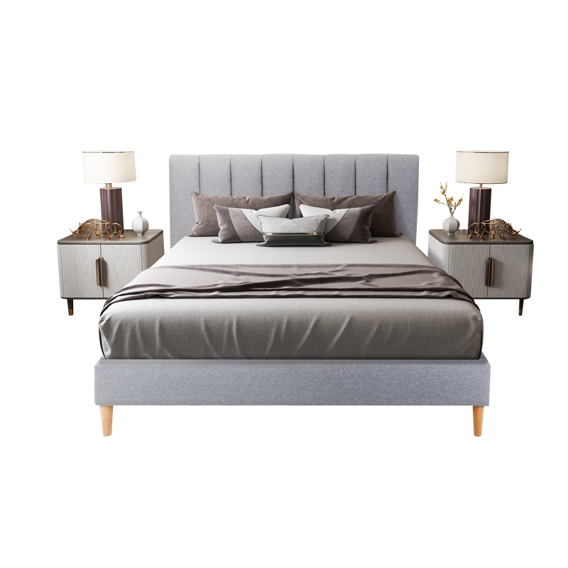 喜临门床 布艺床 北欧百搭三防面料软包实木床架 简约卧室家具 双人床