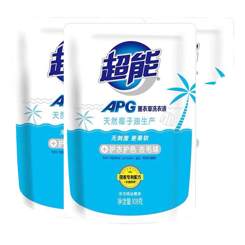 WQMD超能APG洗衣液108g*3袋
