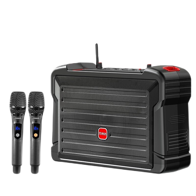 万利达(malata)户外音响 广场舞音响 蓝牙手提音箱 室外移动背包便携式音响 会议音响带双麦克风M+9113