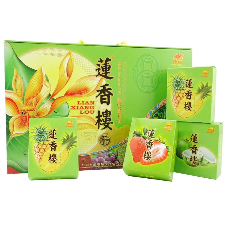 莲香楼 锦绣水果800g盒装 酒家广式月饼中秋节月饼礼盒糕点零食送礼点心