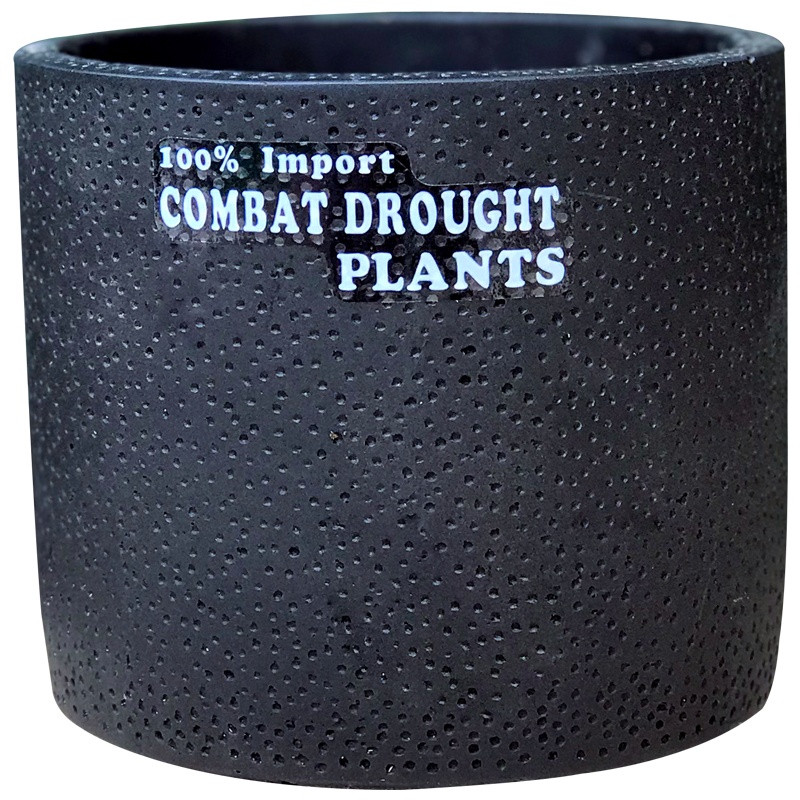 津沽园艺 多肉防陶瓷盆 水泥抽象多肉盆 多色可选带底孔 透气性好 复古圆柱形多肉花盆 1个