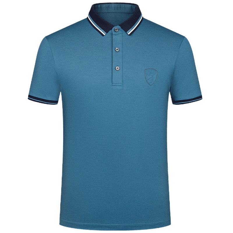 培罗蒙(Baromon)男士POLO衫桑蚕丝短袖体恤夏新款男士翻领T恤商务polo衫T21605