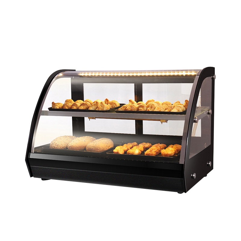 乐创面包保温展示柜玻璃商用早餐店食品包子炸鸡加热恒温陈列箱