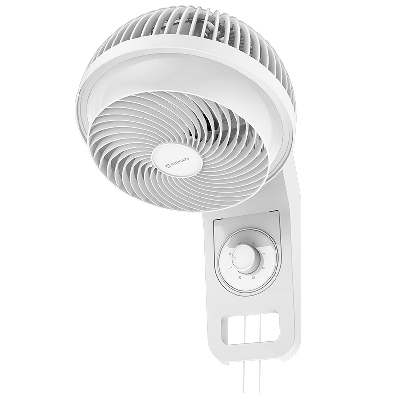 艾美特(Airmate)壁扇壁挂式循环扇家用360摇头学生宿舍餐厅客厅电风扇FW18-X1 白色