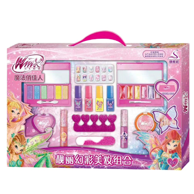 儿童化妆品女孩冰雪爱莎公主彩妆盒套装女童表演装扮玩具 俏佳人化妆盒