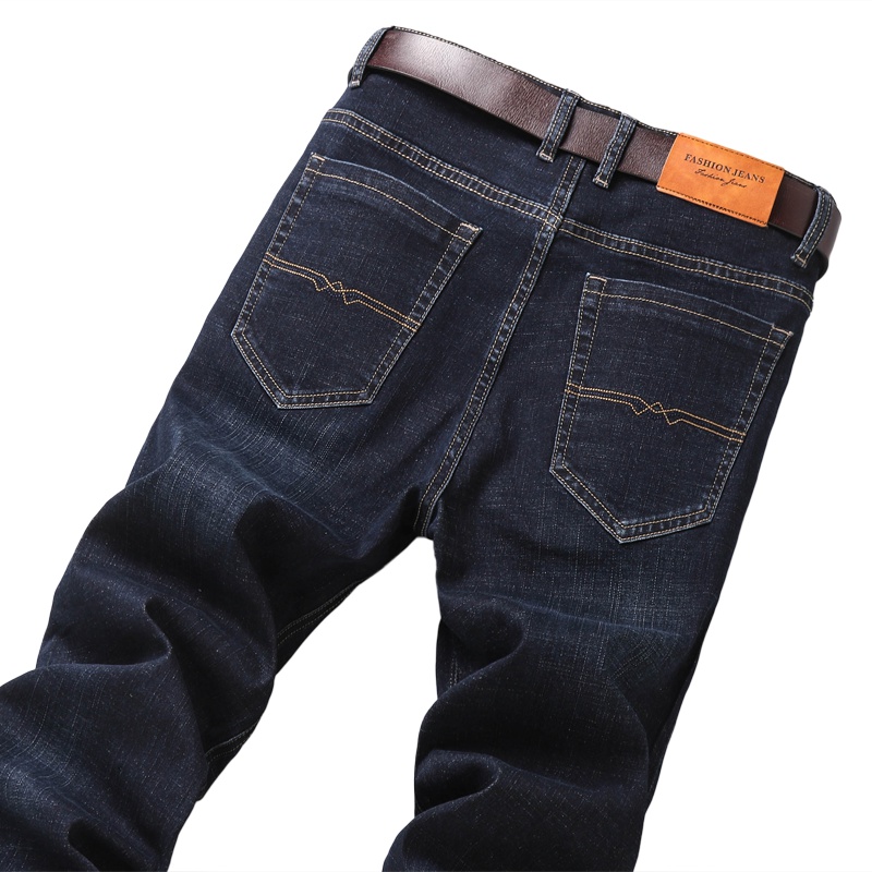 李维犀牛(LEEVIRHINO)2021秋冬新款男士牛仔裤弹力舒适透气商务直筒时尚潮流男士牛仔裤长裤子-2