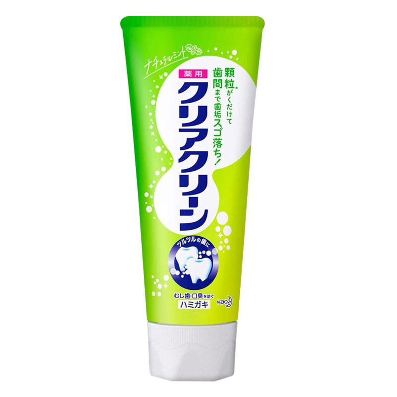 Kao花王旗下Clear Clean 洁齿健 微细颗粒药用牙膏 原味薄荷 120g 清新口气 牙龈护理