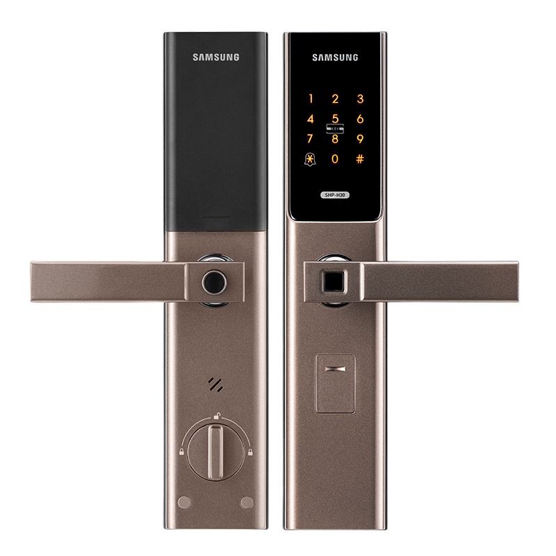 三星全自动指纹锁密码锁家用防盗门智能电子锁刷磁卡锁SHP-H30