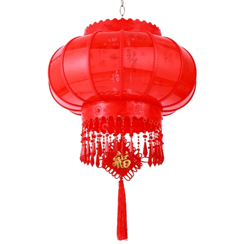 电池充电遥控七彩投影LED旋转大红灯笼阿斯卡利福字新年春节门口阳台挂饰_40CM金福旋转1个充电遥控免拉线