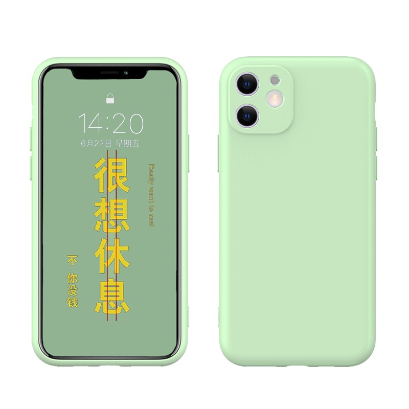 ESCASE 苹果11手机壳iphone11Pro软套promax液态硅胶保护壳全包镜头防摔超薄男女款纯色简约抹茶绿