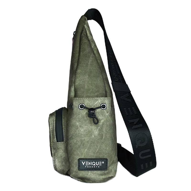 范克(VENQUE)Saddle运动休闲单肩斜挎马鞍包 橄榄绿 随单寄送HELLOKITTY限量款保温杯一个