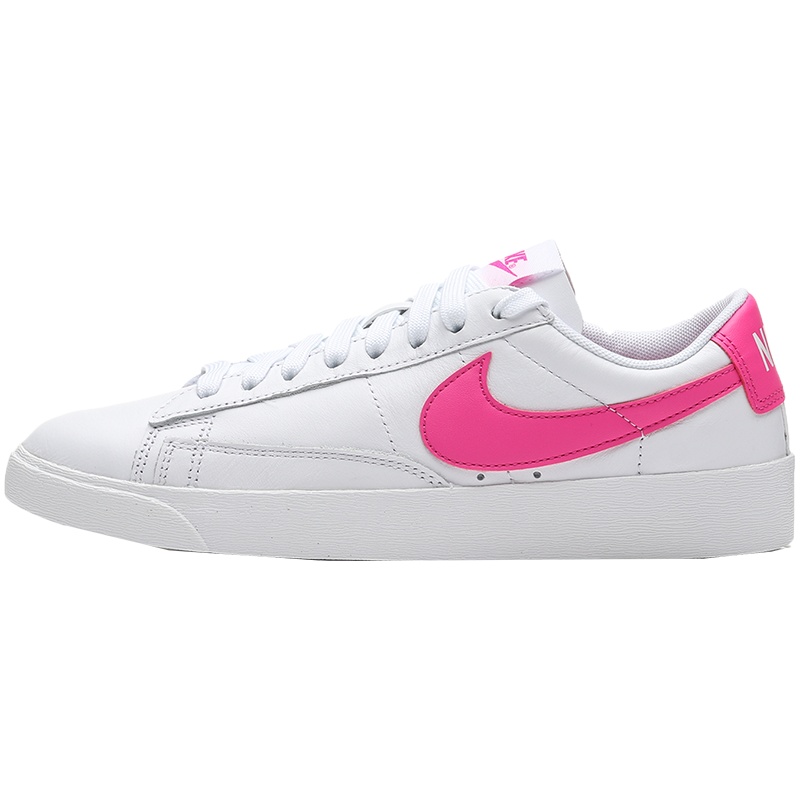NIKE女鞋板鞋Blazer开拓者粉勾小白鞋低帮运动鞋AV9370