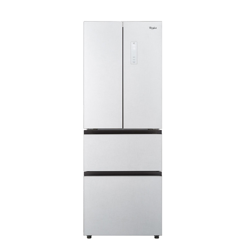 惠而浦(Whirlpool)BCD-320WMGBW 法式多门冰箱 风冷变频 玻璃面板 波尔卡白