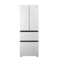 惠而浦(Whirlpool)BCD-320WMGBW 法式多门冰箱 风冷变频 玻璃面板 波尔卡白