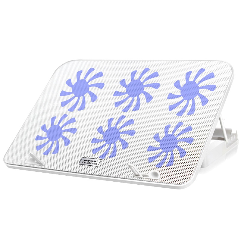 笔记本散热器14寸15.6寸手提电脑降温底座排风扇支架板垫静音(白色豪华版)