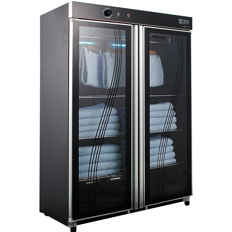圣托美容院 毛巾消毒柜 立式 商用 双门柜式 酒店 衣物 臭氧 紫外线消毒 YTP780-M3