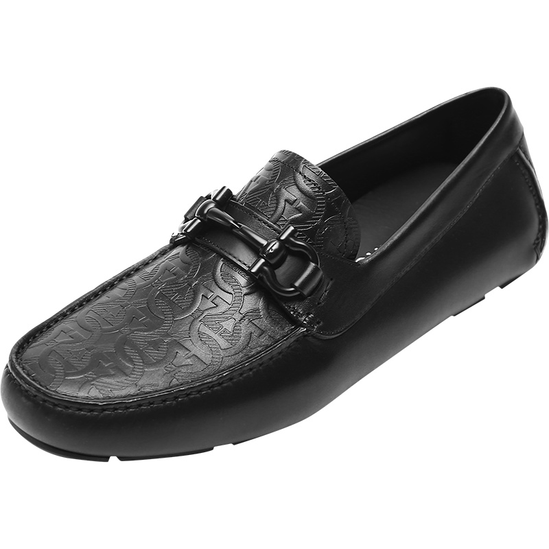 Salvatore Ferragamo 菲拉格慕 男士牛皮GANCINI扣饰开车莫卡辛鞋皮鞋0740689