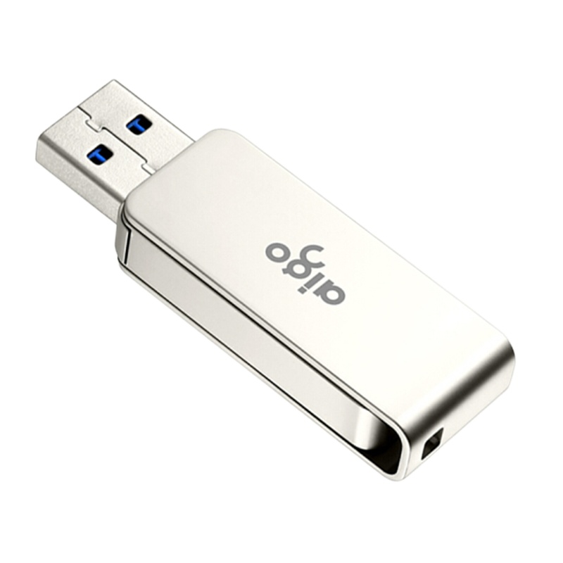 爱国者(aigo)GD 128GB USB3.0 U盘 U330金属旋转系列 银色