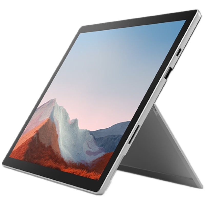 微软(Microsoft)Surface Pro7+ 11代i7 1165G7 16G 256G 锐炬Xe 12.3英寸高色域 亮铂金 二合一平板电脑 轻薄本 WiFi版