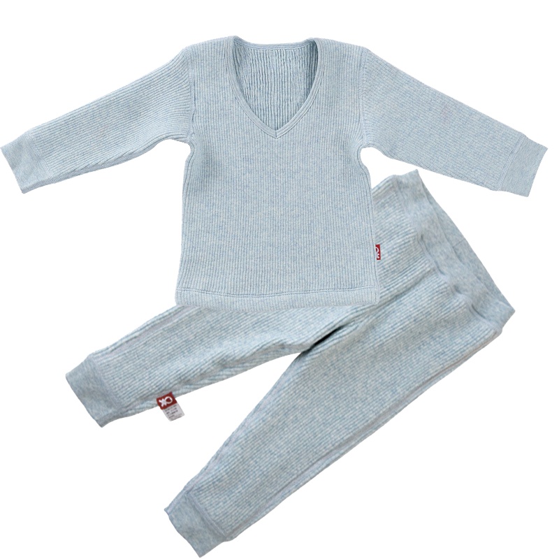 Okayfit 品物咸亨冬季男童保暖裤加绒加厚秋裤单条单件儿童通用内穿宝宝女童热能裤V领套头长袖热能上衣套装110cm