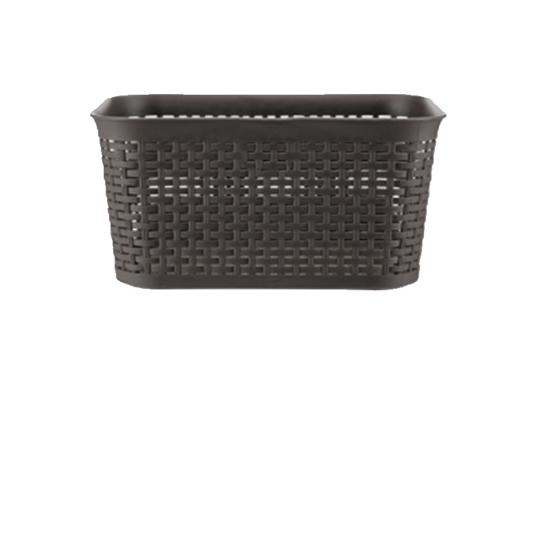 名创优品 (miniso)仿竹编收纳筐 家用桌面玩具零食整理篮洗漱篮