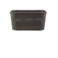 名创优品 (miniso)仿竹编收纳筐 家用桌面玩具零食整理篮洗漱篮