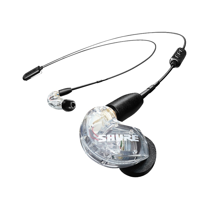 Shure/舒尔 SE215-BT2音乐耳机入耳式线控动圈隔音耳机听歌耳塞 透明色