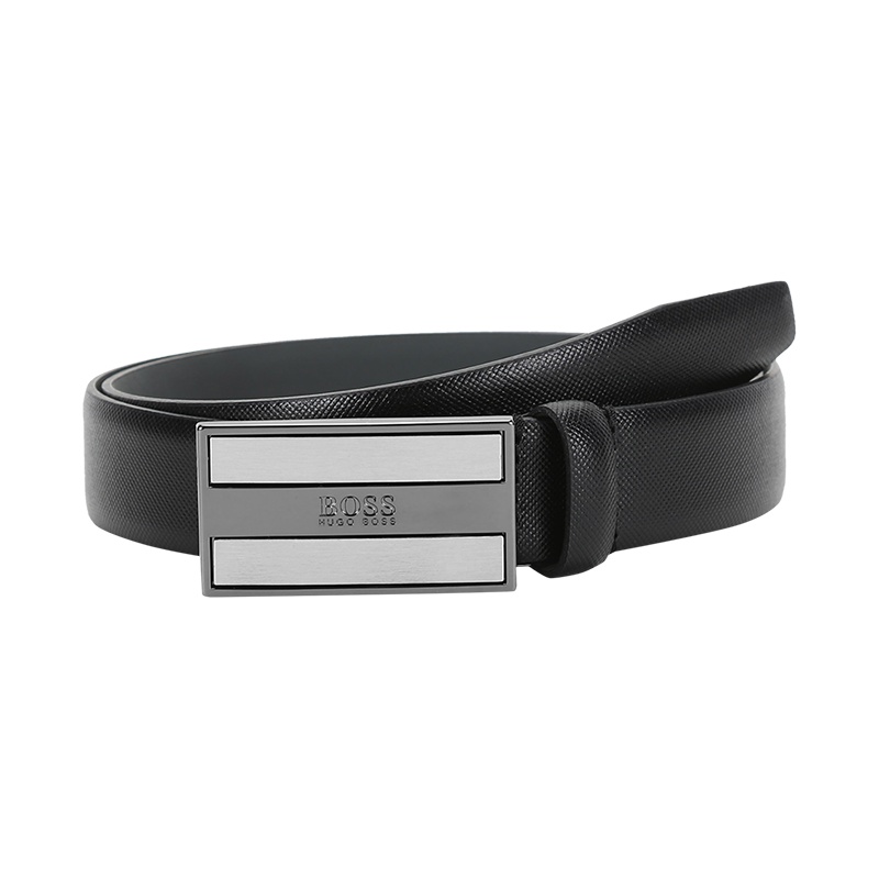 雨果博斯 HUGO BOSS 男士 牛皮板扣式皮带腰带50455096