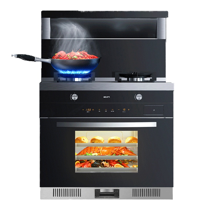 老板名气FZ12A集成灶+530R-12燃气热水器天然气油烟机烟灶套餐