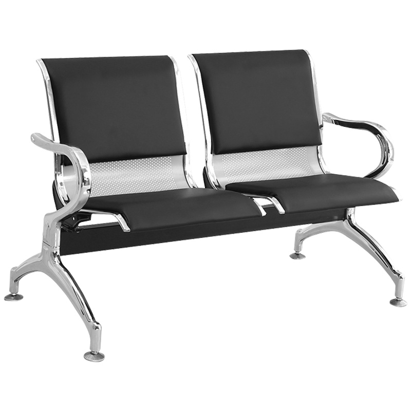 三圣 办公家具机场椅公共连排椅医院候诊椅二人位加皮垫银行等待椅休息椅