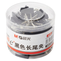 晨光ABS92737黑色长尾夹15mm(筒装)3盒/组黑色