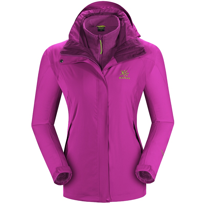 凯乐石KAILAS男女厚三合一冲锋衣抓绒内胆防水透气防风外套两件套