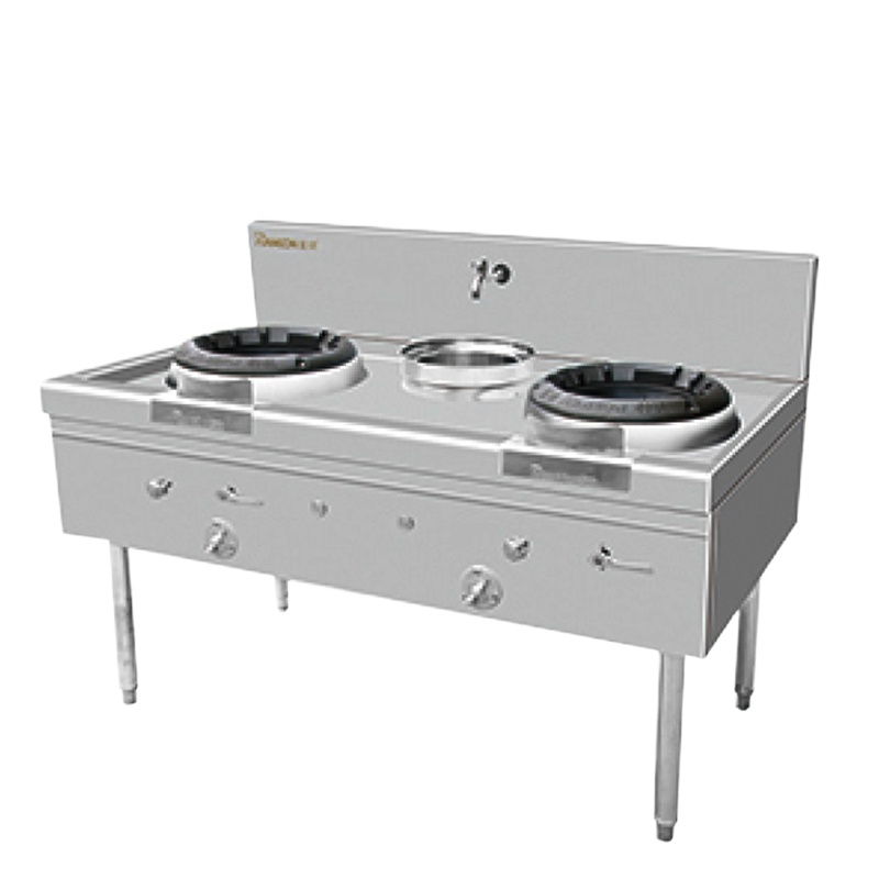 蓝功 大功率商用燃气灶节能猛火灶不锈钢双眼单尾煤气猛火炉饭店食堂餐馆双炒单温燃气炉爆炒炉
