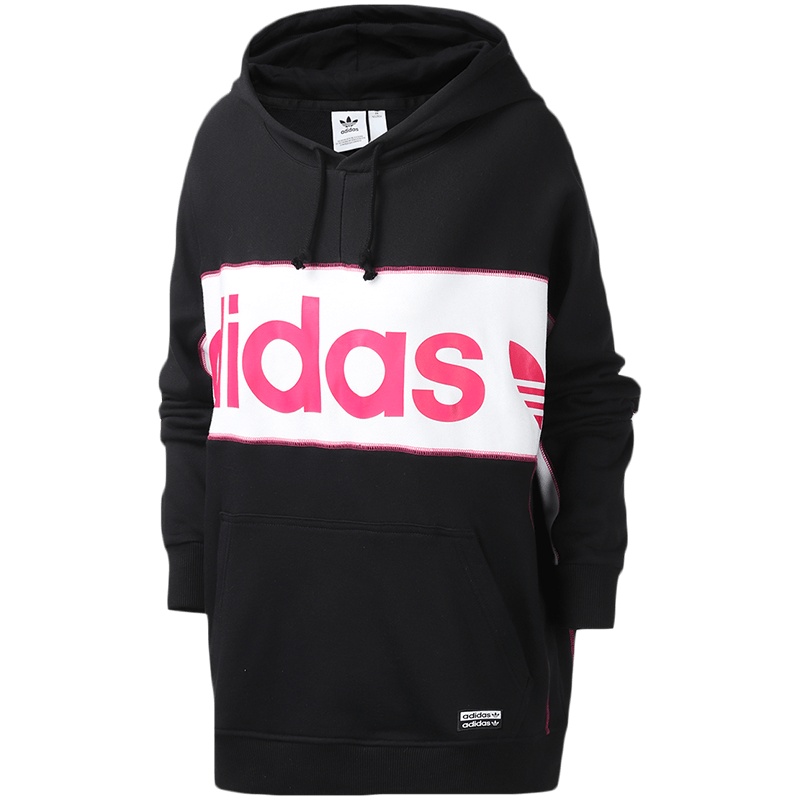 adidas阿迪达斯三叶草女装运动服休闲连帽卫衣FH7564