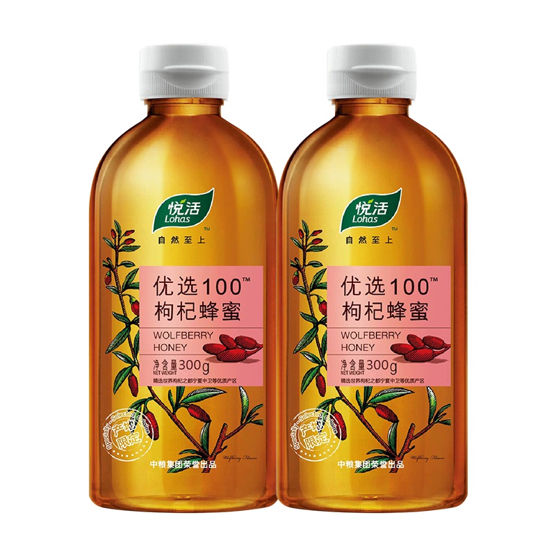 [中粮我买网] 悦活 优选100枸杞蜂蜜300g*2