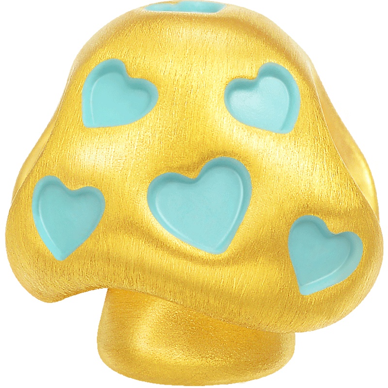 周生生(CHOW SANG SANG)金足金Charme串珠系列小蘑菇转运珠 定价