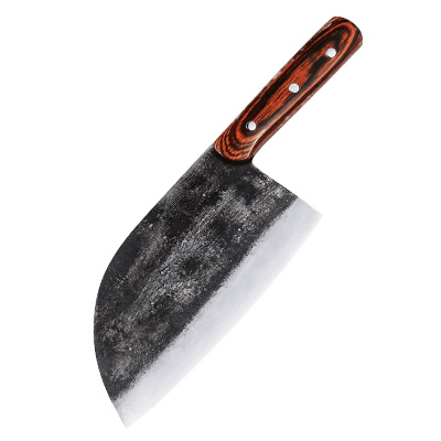 楚家刀 家用菜刀玄铁切肉切片刀厨房圆头切菜刀厨师专用专业刀锰钢