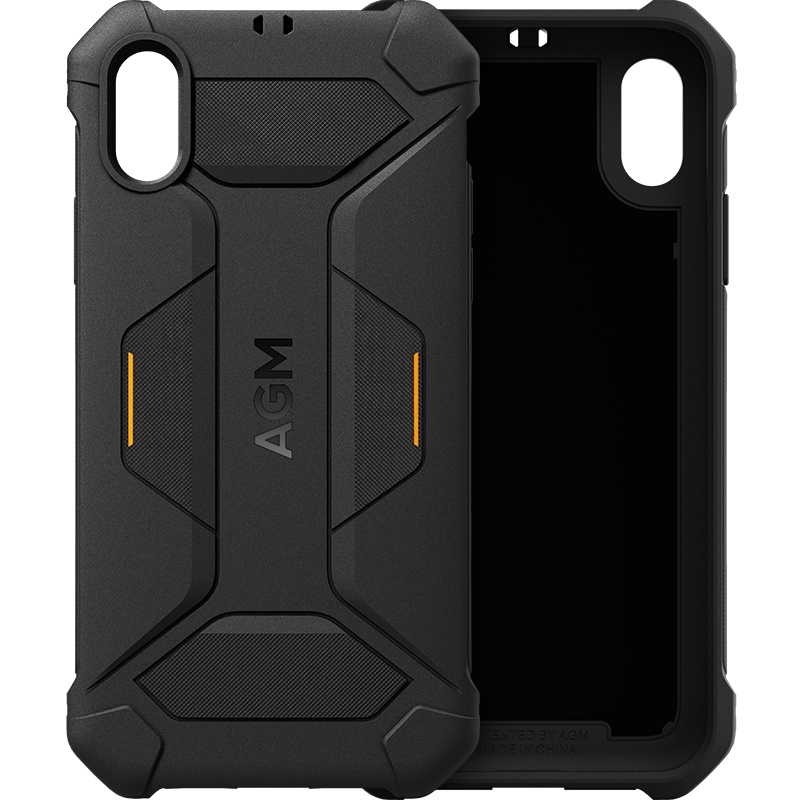 AGM黑盾苹果iPhone X/Xs(5.8英寸)防摔全包手机壳保护套磨砂防滑 黑黄