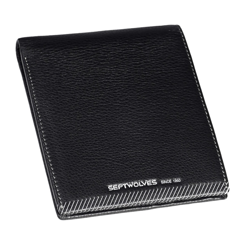 七匹狼 钱包男士横款牛皮钱包男短款钱夹3A10188