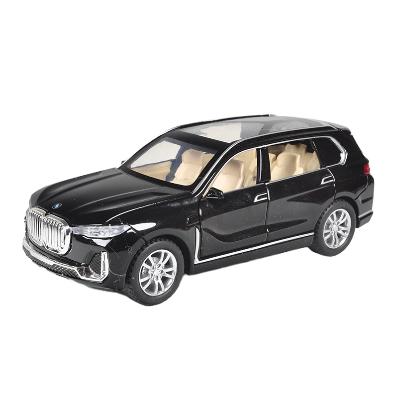 仿真合金宝马X7汽车模型金属小汽车模型儿童玩具车逼真回力车玩具 X7沙金[礼盒]