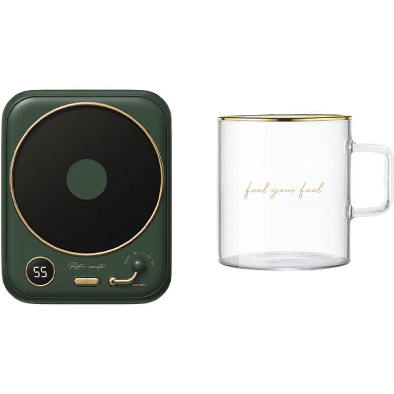 冇心知暖系列usb加热器Q27-墨绿(配套水杯)