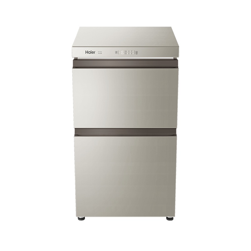 海尔(Haier)BC/BD-103WEG 103升立式无霜冷柜 全开抽屉 六种冻藏模式 母乳小冰箱 茶叶柜 化妆品冰柜