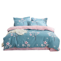 泰念Tai nian 全棉单被套春夏小清新套件单件被套斜纹条纹格子床单学生单人床单双人床单单件1.8m床