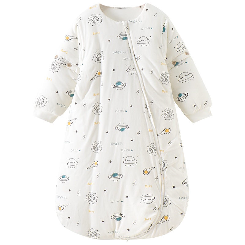 童泰(TONGTAI)2020年秋冬婴幼儿睡袋男女宝宝床品用品夹棉侧开拉链睡袋防踢被孕婴童睡袋