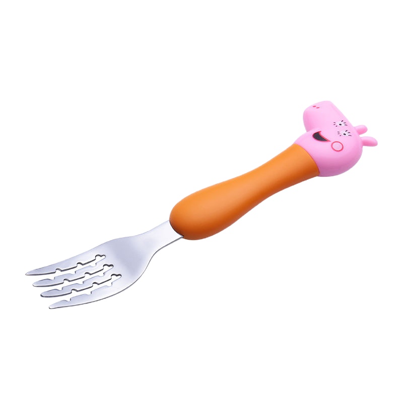 猪妈妈叉 304不锈钢儿童宝宝小猪宝宝卡通婴儿防烫刀叉勺叉子餐具礼盒套装