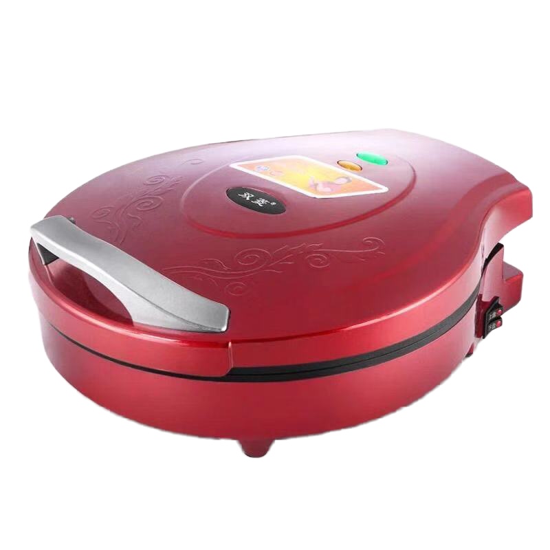 加大加深家用电饼铛商用超大40口径双面加热自动断电煎饼机烙饼机 大号红色[豪华礼包]36B口径35cm深度4