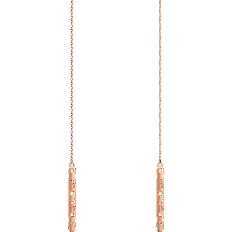 MONOLOGUE欧美冷淡风玫瑰金银耳环女长款个性耳坠生日礼物MA750